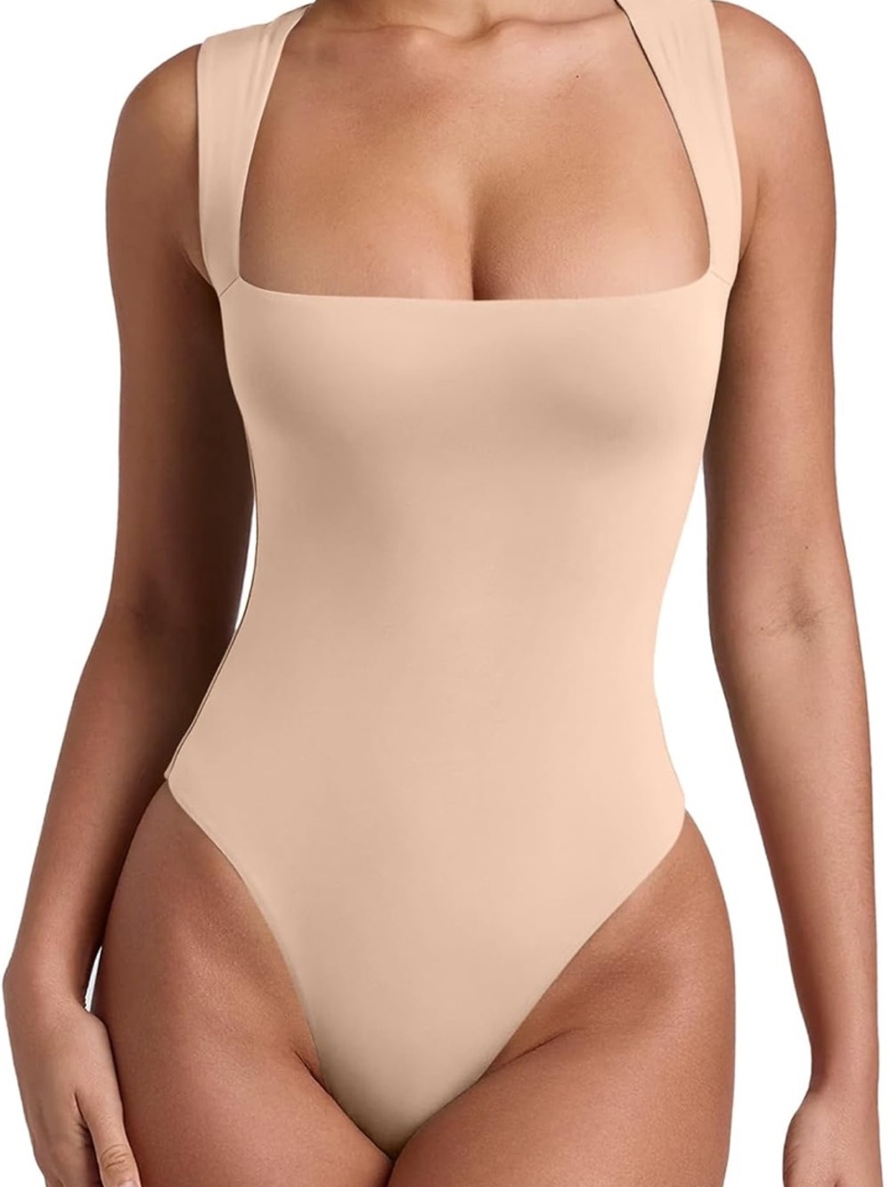 NWT Reoria Seamless Square-Neck Shapewear Bodysuit M L81